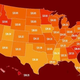 Map of US with average turkey prices included